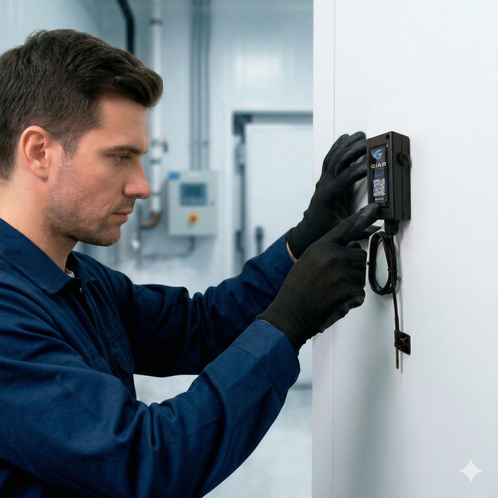 Instalação do sensor GIAR em equipamento de refrigeração